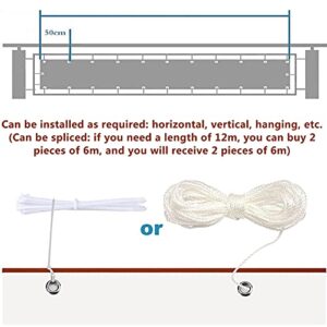 QIAOH Balcony Privacy Screen Cover 2.5x29.7ft, Privacy Screen Outdoor Patio, Balcony Privacy Screen Cover Windproof Sun Shade Protection,Cable Zip Ties Included