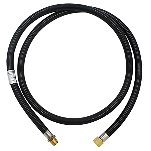 MCAMPAS 1/4 Inch NPT Propane Appliance Extension 5 Feet High Pressure Hose For Gas grills, Turkey Fryers, Fire Pit, Mr Heater.RV Equipment Etc- 1/4" Male NPT x 1/4" Female NPT