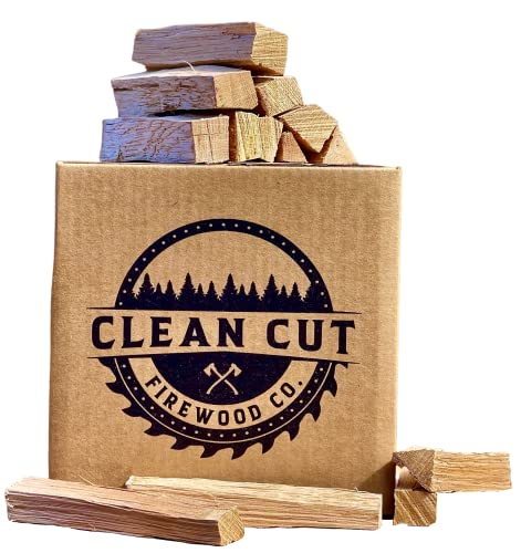 Clean Cut Firewood Co. Pizza Oven Wood 6 Inch Mini-Splits - Kiln Dried White Oak - For Portable Wood-Fired Pizza Ovens and Smokers - 1 Box 550 Cubic Inches