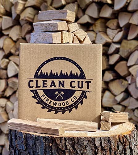 Clean Cut Firewood Co. Pizza Oven Wood 6 Inch Mini-Splits - Kiln Dried White Oak - For Portable Wood-Fired Pizza Ovens and Smokers - 1 Box 550 Cubic Inches