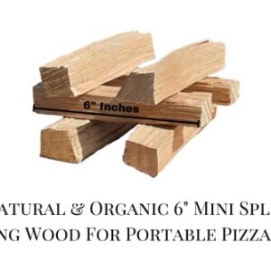 Clean Cut Firewood Co. Pizza Oven Wood 6 Inch Mini-Splits - Kiln Dried White Oak - For Portable Wood-Fired Pizza Ovens and Smokers - 1 Box 550 Cubic Inches