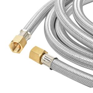 only fire 12 Ft Propane Hose Extension with 3/8" Female Flare on Both Ends, Stainless Braided Propane Gas Line Pipe for RV, Gas Grill, Fire Pit, Heater,Propane Tank,etc.