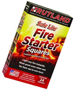 rutland products safe lite fire starter squares, 24 squares – 50c – 1