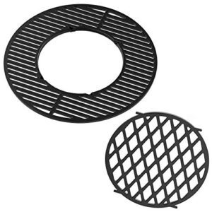 only fire Cast Iron Grill Grate Replacement Gourmet BBQ System for Weber 22inch Kettle Charcoal Grills