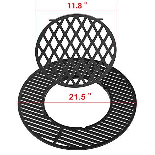 only fire Cast Iron Grill Grate Replacement Gourmet BBQ System for Weber 22inch Kettle Charcoal Grills