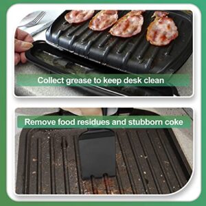 Bonnary Replacement Drip Tray Pan Grease Catcher for George Foreman 14.5"，Easy to Clean Grill Grease Tray Tray for George Foreman Grill Parts，Grill Spatula Scraper for George Foreman Indoor Grills