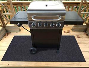 gas grill mat，premium bbq mat and grill protective mat—protects decks and patios from grease splashes,absorbent material-contains grill splatter，anti-slip and waterproof backing，washable (36″ x 36″)