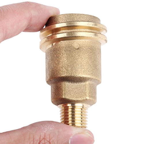 Mtsooning QCC1 Nut Propane Gas Fitting Adapter with 1/4 Inch Male Pipe Thread, Solid Brass Quick Connectors Grill Regulator Outdoor Cooking Heating Camping Replacement Parts