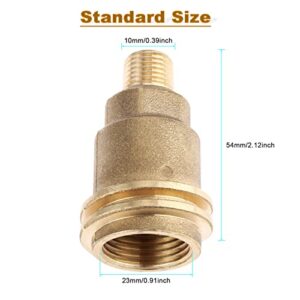 Mtsooning QCC1 Nut Propane Gas Fitting Adapter with 1/4 Inch Male Pipe Thread, Solid Brass Quick Connectors Grill Regulator Outdoor Cooking Heating Camping Replacement Parts