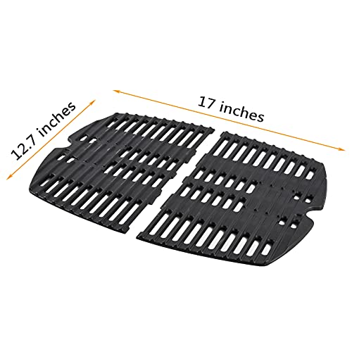 GGC Cooking Grates for Weber 7644 Q100, Q1000 Q1200, Q1400 Series Gas Grill (L 17" x W 12.7" x H 0.5")