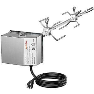 onlyfire stainless steel rotisserie kit fits for weber 7659 spirit and spirit ii 200/300 series gas grill
