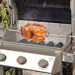 onlyfire Stainless Steel Rotisserie Kit Fits for Weber 7659 Spirit and Spirit II 200/300 Series Gas Grill