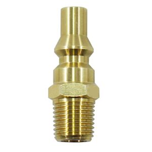 MENSI Propane Gas Quick Connect Adapter 1/4" NPT Full Flow Brass Male Plug Kit for RV Portable BBQ