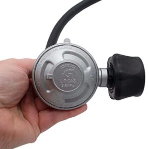 Supplying Demand 2 Foot Hose with Propane Regulator Assembly for BBQ Grills Gas Heaters