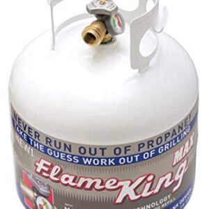 Flame King YSN230b 20 Pound Steel Propane Tank Cylinder with OPD Valve and Built-in Gauge, 20 lb Vertical