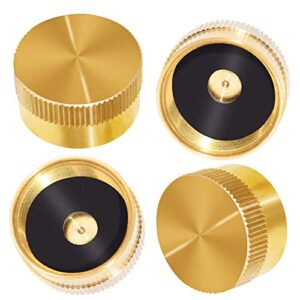 joywayus 4pcs solid brass refill propane bottle cap universal for all 1 lb gas tank cylinder sealed protect cap