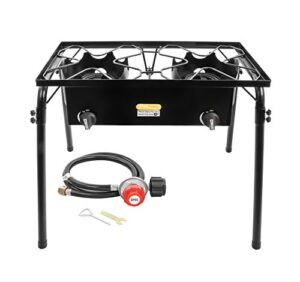 concord double propane burner, outdoor 2 burner camping stove for cooking / home brewing / making sauce
