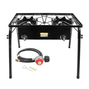 Concord Double Propane Burner, Outdoor 2 Burner Camping Stove for Cooking / Home Brewing / Making Sauce