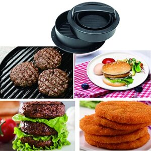 Hamburger Patty Maker, 3 in 1 Burger Press, Non-Stick Burger Press Patty Maker, Smash Burger Press, Slider Burger Beef Meat Mold for Cooking Stuffed Hamburger, Beef Burger, Sliders, BBQ Grilling