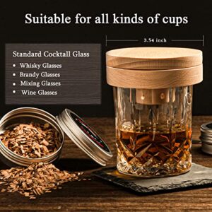 Cocktail Smoker Kit with 4 Flavors Wood Chips,Drink Smoker for Cocktail,Whiskey, Bourbon,Wine,Old Fashioned Smoker kit as a Gift for Men,Drinking Lover,Your Friends, Husband, Dad