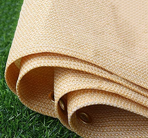 ALBN Balcony Screen Privacy Protection Outdoor Shading Net Windshield UV Protection HDPE Tear Resistant with Rope & Cable Ties, Height 1.1m/1.4m (Color : Beige, Size : 140x300cm)