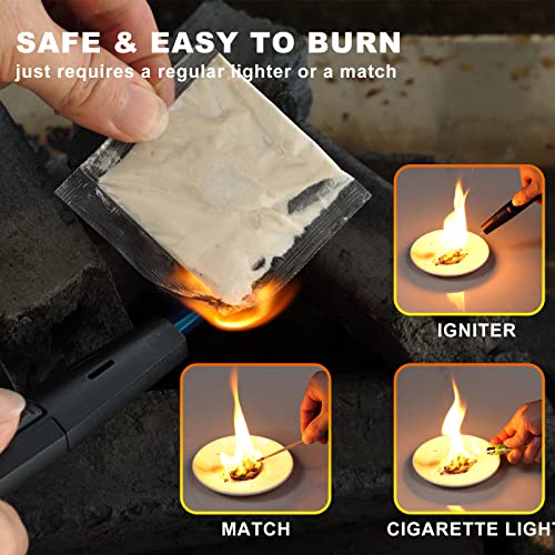 WISDOMWELL Fire Starter - Pack of 100 Fire Starters, All-Purpose Indoor & Outdoor Firestarter, for Charcoal Starter, Campfire, Fireplace, Firepit, Smoker - Water Resistant and Odorless