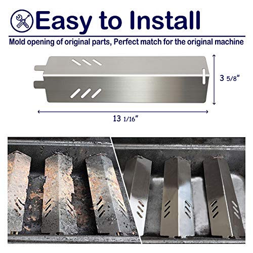 Gas Grill Heat Plates Stainless Steel BBQ Parts Replacement Backyard Grill Accessories BY14-101-001-01, BY13-101-001-11, BY16-101-002-05, GBC1429W-C, GBC1429W, Uniflame GBC1329W, GBC1403W, 3 Pack