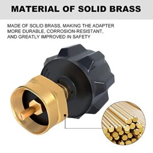 XGGYA Propane Refill Adapter 1 lb,Fill 1lb Bottles from 20lb Tank,Easy Fill Propane Lp Gas Tank Coupler Tool,Solid Brass Fittings for QCC1/Type1 Propane Tanks