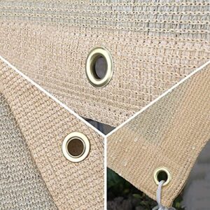 ALBN Balcony Privacy Screen, Blocking The Line of Sight Windshield UV Stable Garden Patio Fence HDPE, 51 Sizes (Color : Beige, Size : 120x300cm)