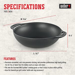 Weber Gourmet BBQ System Wok,Black