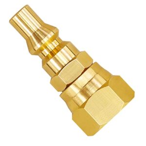 Xastro 1/4'' RV Propane Quick Connect Adapter Fittings LP Quick Connect Fittings for Camping Grills, Fire Pits, Heaters and RV Quick Connect 1/4" Quick Key Connect Pulg x 3/8'' Female Flare