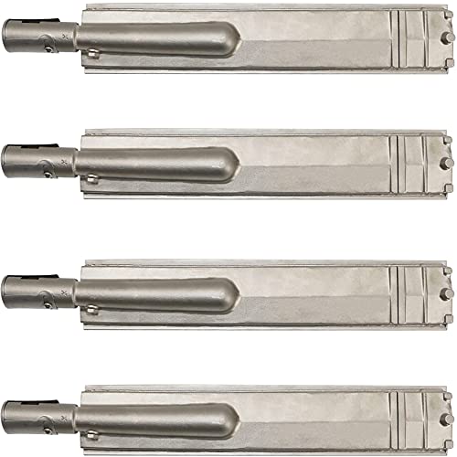 Heavy Duty Cast Stainless Steel Grill Burner 4 Set for Bull, Outdoor Premium Gas BBQ Grill Burner Replacement for Bull Cal Flame Blaze Aussie Bakers Chefs Turbo Thermos Char Broil Jenn Air Nexgrill