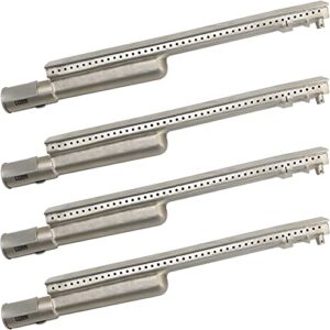 Heavy Duty Cast Stainless Steel Grill Burner 4 Set for Bull, Outdoor Premium Gas BBQ Grill Burner Replacement for Bull Cal Flame Blaze Aussie Bakers Chefs Turbo Thermos Char Broil Jenn Air Nexgrill