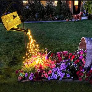 morestar solar garden fairy lights decorative outdoor(warm white),solar watering can hummingbird lights,metal waterproof hanging solar lantern,gifts for mom grandmom birthday for patio yard lawn decor