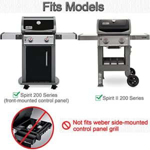 69785 Grill Burner &7635 Flavorizer Bars Grill Replacement Parts for Weber Spirit 200 I & II 200, Spirit E-210 E-220 S-210 S-220 Series with Front Controls, 15.3 Inch Gas Grill Kit for Weber 3Pack