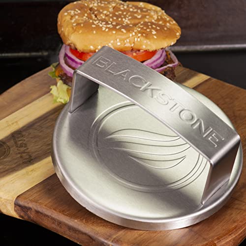 Blackstone Burger Press – Hamburger Patty Maker for Stuffed Burgers, Sliders, 5085, Non Stick, Easy Release Beef Patties Mold for Griddle, Grill, BBQ, Barbecue, Barbeque Accessories,Silver