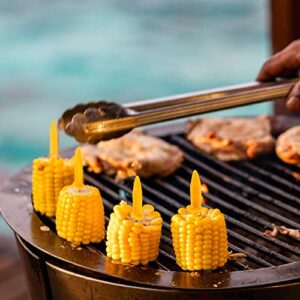 Corn Holders Stainless Steel Corn on The Cob Holders Skewers with Storage Box for Outdoor BBQ Cooking 20 Pieces