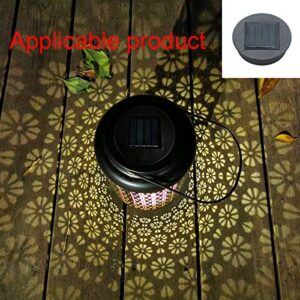 Solar-Lantern Waterproof Lights Replacement Top - Garden Decor Outdoor Lighting Decorative Patio Lighting Solar Replacement Top (Warm White, 2 Pack)…