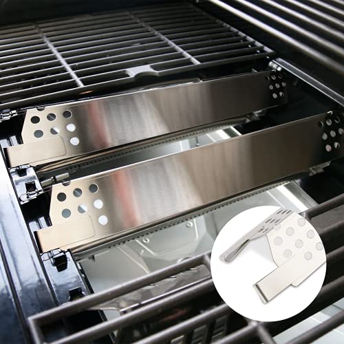 Hisencn Replacement Parts for Master Forge 1010037 1010048 Gas Grill Models, Stainless Steel Burners, Stainless Heat Plates Tent Shield and Cooking Grids Grill Grate Repair Kit