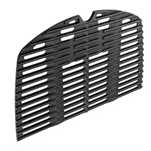 Uniflasy 7645 Cast Iron Cooking Grates and 41862 Grill Burner for Weber Q200, Q220, Q2000, 53060001 Series Gas Grills, for Weber 7645/65811 Cast Iron grates Grates and 69956/60041 Burner Pipe