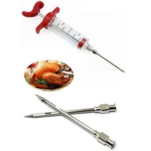 PZRT 4pcs Injector Needle for Barbecue, Stainless Steel Marinade Turkey BBQ Meat Injector Needle Kitchen Accessories Party Home Supplies