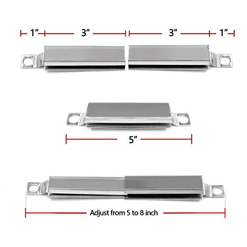 Hongso Universal Carryover Crossover Tubes for Charbroil Advantage 463344116, 463343015, 463436215, 463241113, 463449914, Nexgrill 720-0830h, Kenmore 146.34611410, Adjust from 5" to 8"