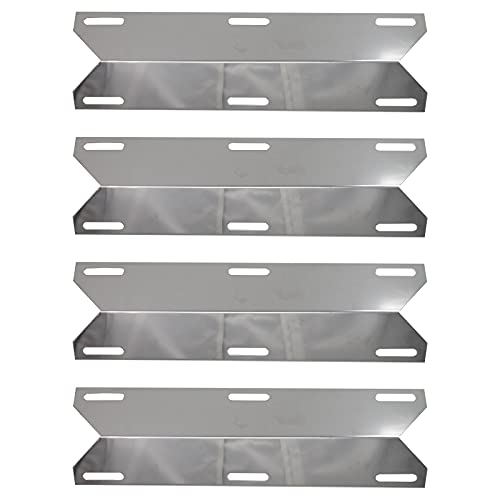 4-Pack BBQ Grill Heat Shield Plate Tent Replacement Parts for Members Mark 720-0582 - Compatible Barbeque Stainless Steel Flame Tamer, Guard, Deflector, Flavorizer Bar, Vaporizer Bar, Burner Cover 15"