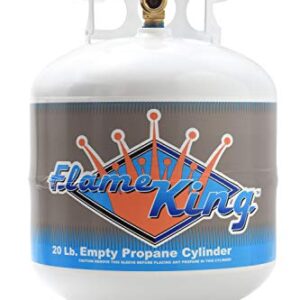 Flame King YSN-201 20-Pound Steel Propane Tank Cylinder with Type 1 OPD Valve, White