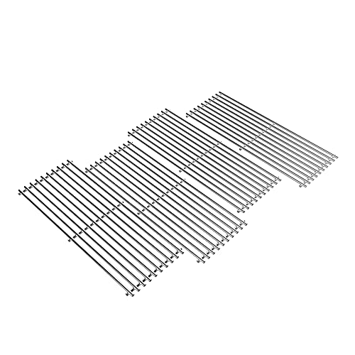 Solid Stainless Steel BBQ Grill Grates for Bull Most Models 19.25" x 7.5" OEM 16517, Outlaw 26038,26039, Steer Premium 69008,69009, Lonestar Select 87048,87049, 7 Burner Premium 18248,18249, Set of 4