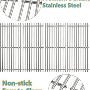 Solid Stainless Steel BBQ Grill Grates for Bull Most Models 19.25" x 7.5" OEM 16517, Outlaw 26038,26039, Steer Premium 69008,69009, Lonestar Select 87048,87049, 7 Burner Premium 18248,18249, Set of 4