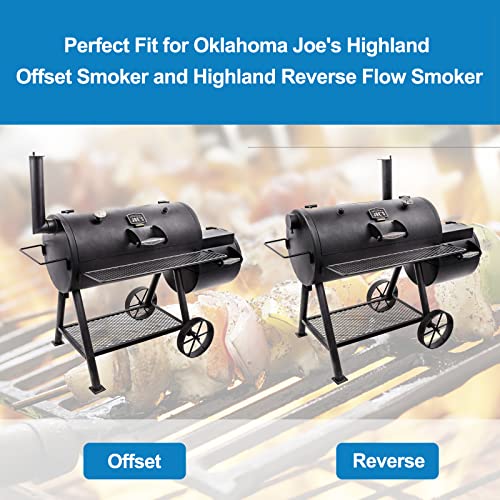 Utheer Grill Side Shelf for Oklahoma Joe's Highland Offset Smoker 15202031 and Highland Reverse Flow Smoker 17202052, fit Oklahoma Joe's Highland, Heavy Duty Steel Grill Side Shelf