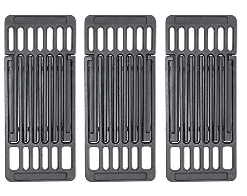 Dongftai PCBZ0A (3-Pack) 6 1/4 inch wide Adjustable Cast Iron Cooking Grate Replacement for BBQ Grills Gas Eletric Grills, Universal Cooking Grids Extend from 14" up to 20" L