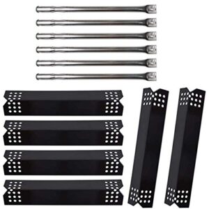 replacement parts for nexgrill 720-0896b 720-0896c 720-0882a grills, 6 pack stainless steel burner tubes, heat plate shields flame tamers replacement for nexgrill 720-0896, 720-0896c gas grills