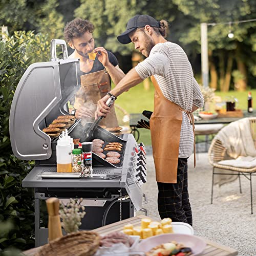 Royal Gourmet US-SG6002R 6 BBQ Liquid Propane Grill with Sear and Side Burners, 71,000 BTU Cabinet Style Stainless Steel Gas Griller, Silver